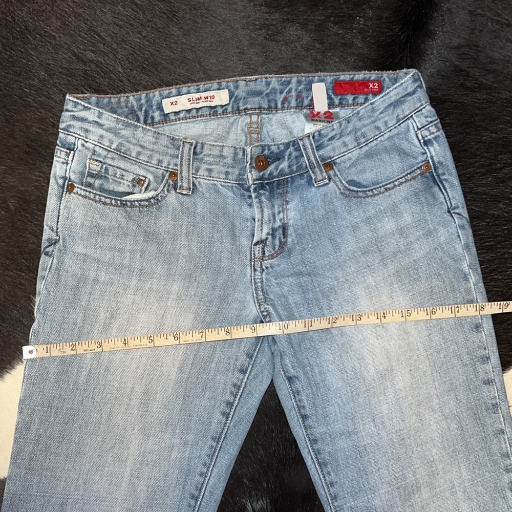 Vintage Y2K Low Rise Flare Jeans by x2 size 2 regular - Picture 8 of 14